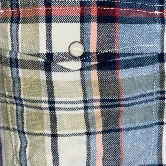 Lucky Brand Men's Indigo long sleeve Western Shirt Multi XL $90 - Picture 5 of 9